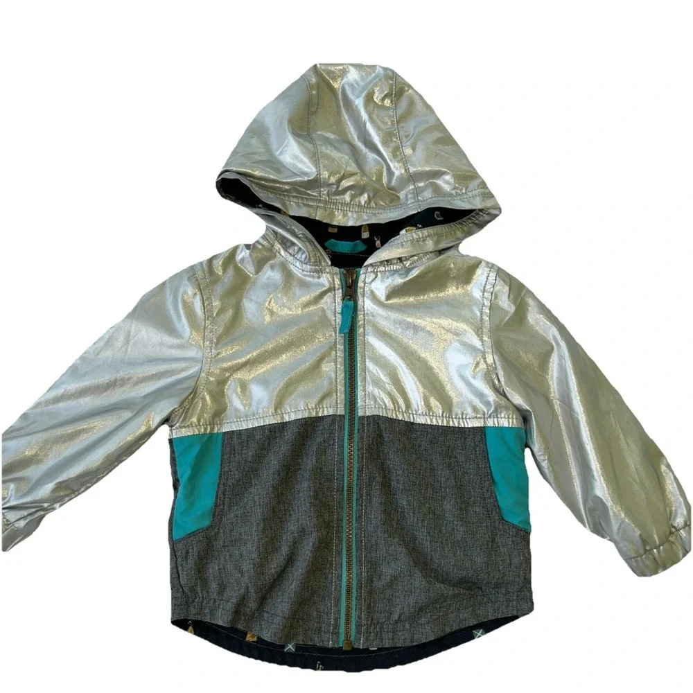 Oshkosh B'gosh Metallic Pink Baby Jacket‎ with Hood